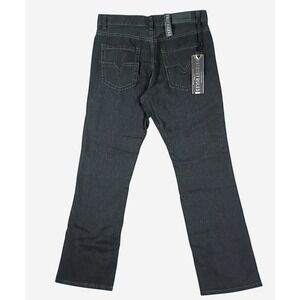 Street Rules Motto-MJ1 Moto Jeans Mens 34x32 Black Distressed Biker Denim